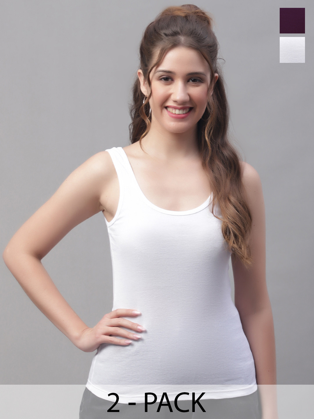 Friskers White Cotton Tank Top