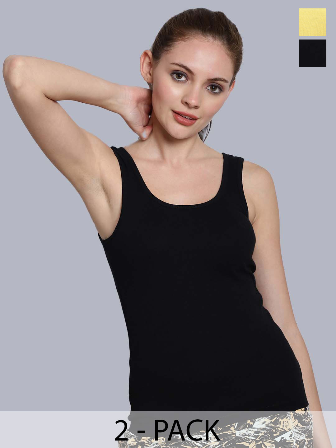 Friskers Black Cotton Tank Top