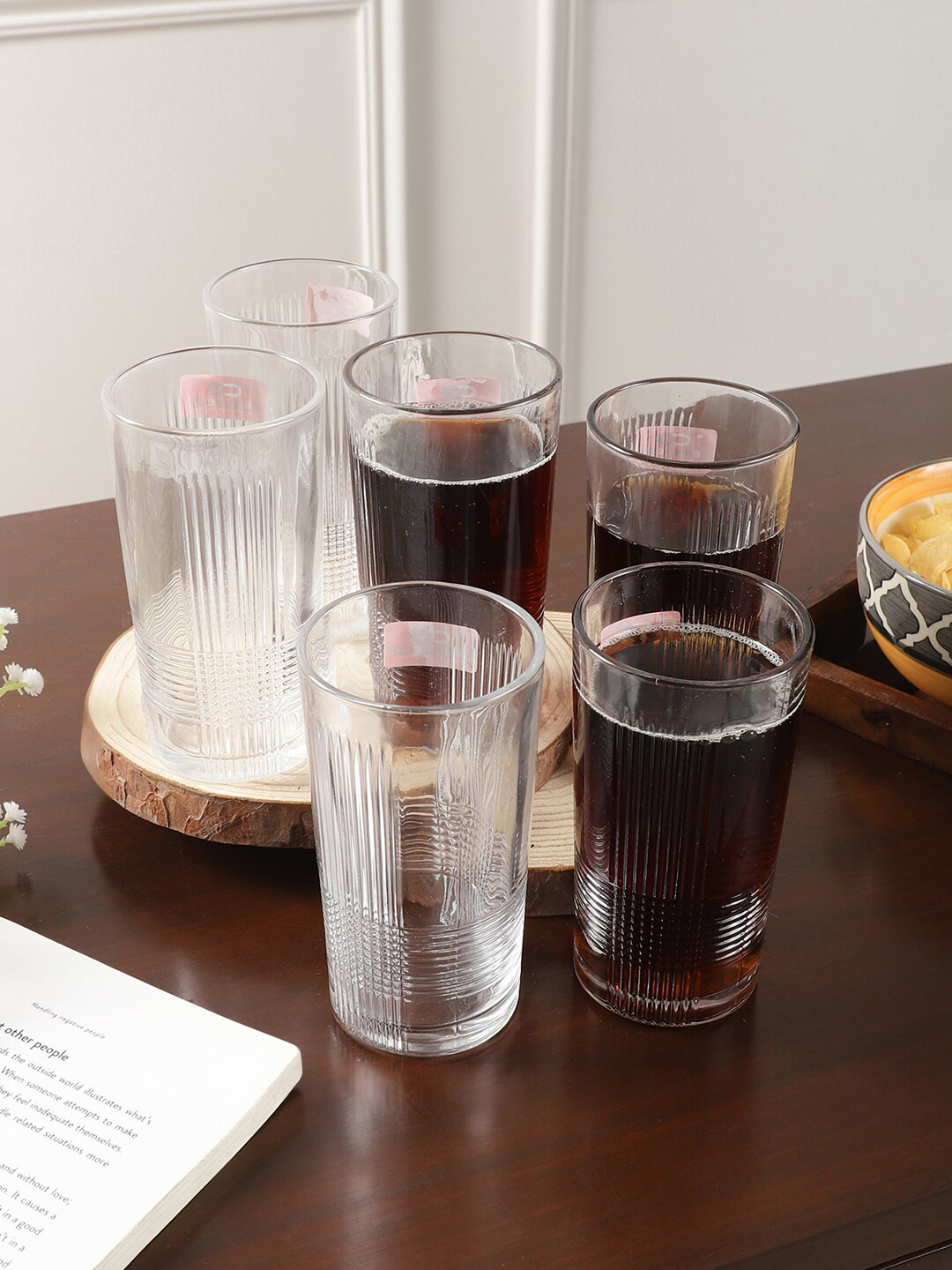 ceradeco Transparent 6 Pieces Lined Water Glass 300 ml Each