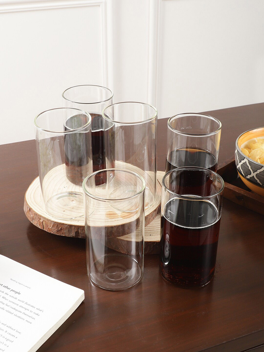 ceradeco Transparent 6 Pieces Water Glasses-320 ml Each