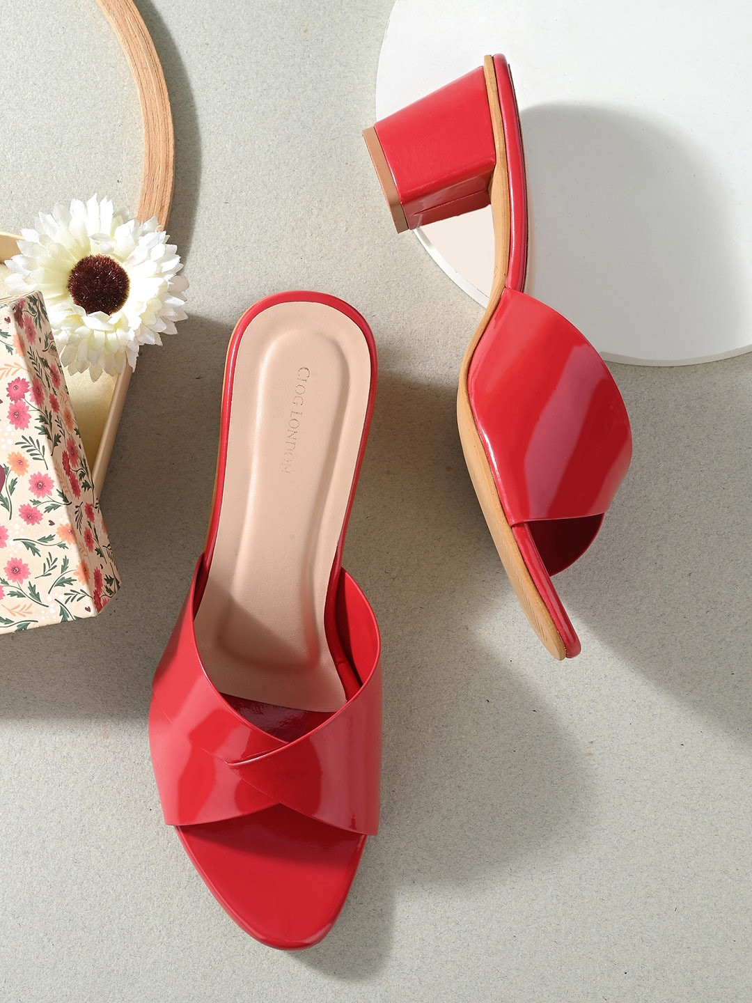 CLOG LONDON Peep Toes Block Heels