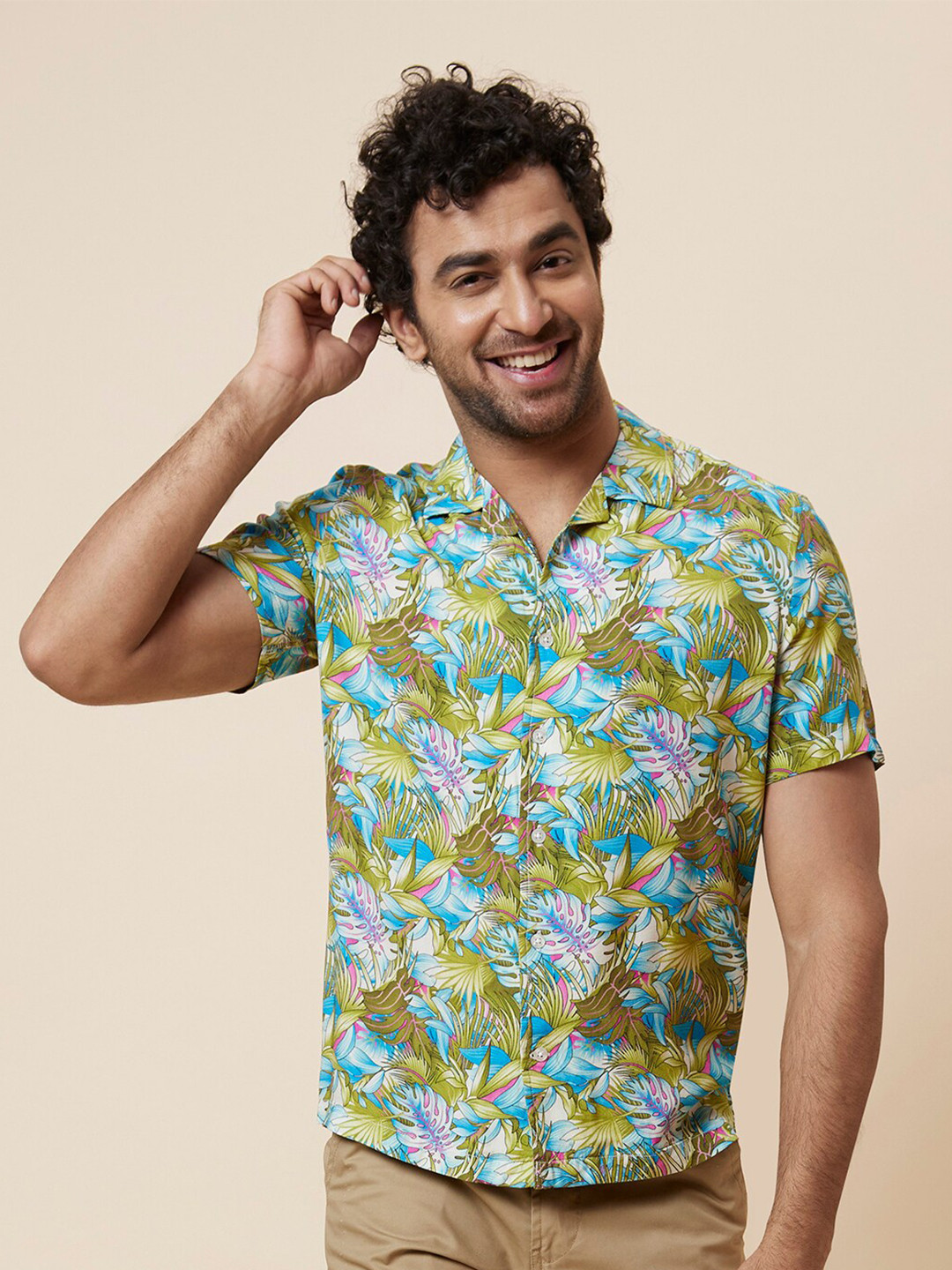 Globus Original Floral Printed Viscose Resort Shirt