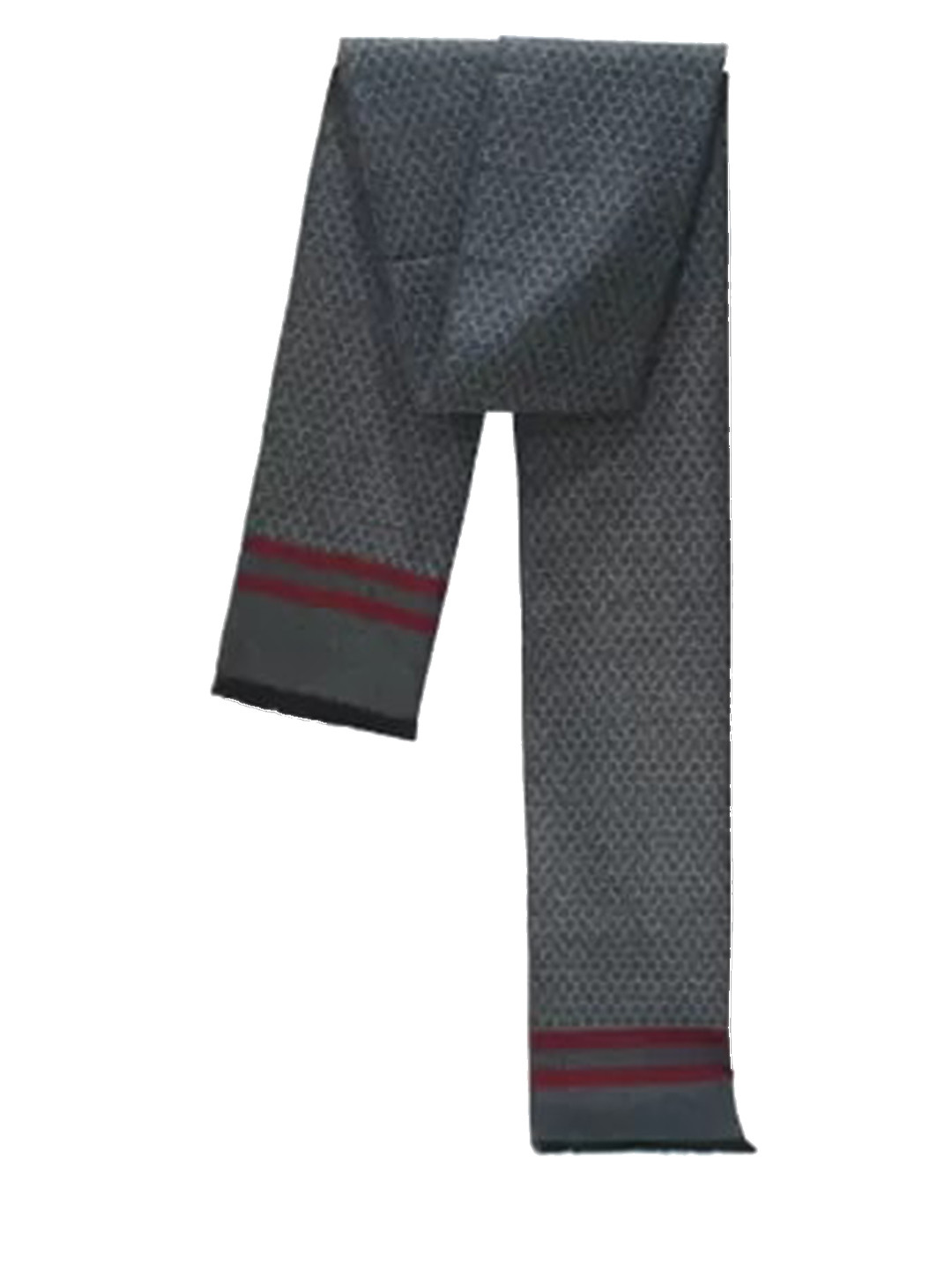 Alexvyan Men Grey Block Woolen Soft Cashmere Winter Muffler