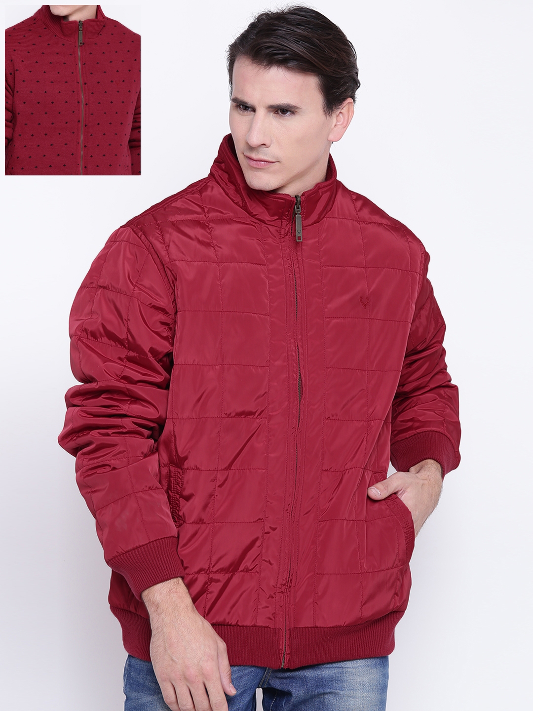 Allen solly red reversible jacket sale