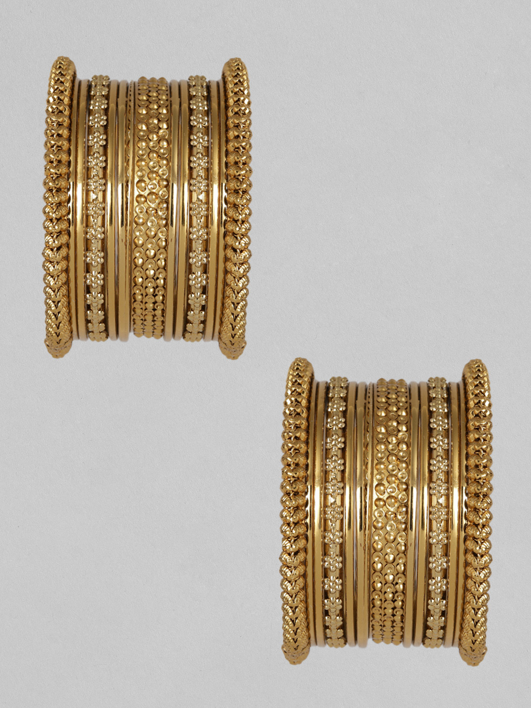Peora Set of 26 Gold-Plated Bangles