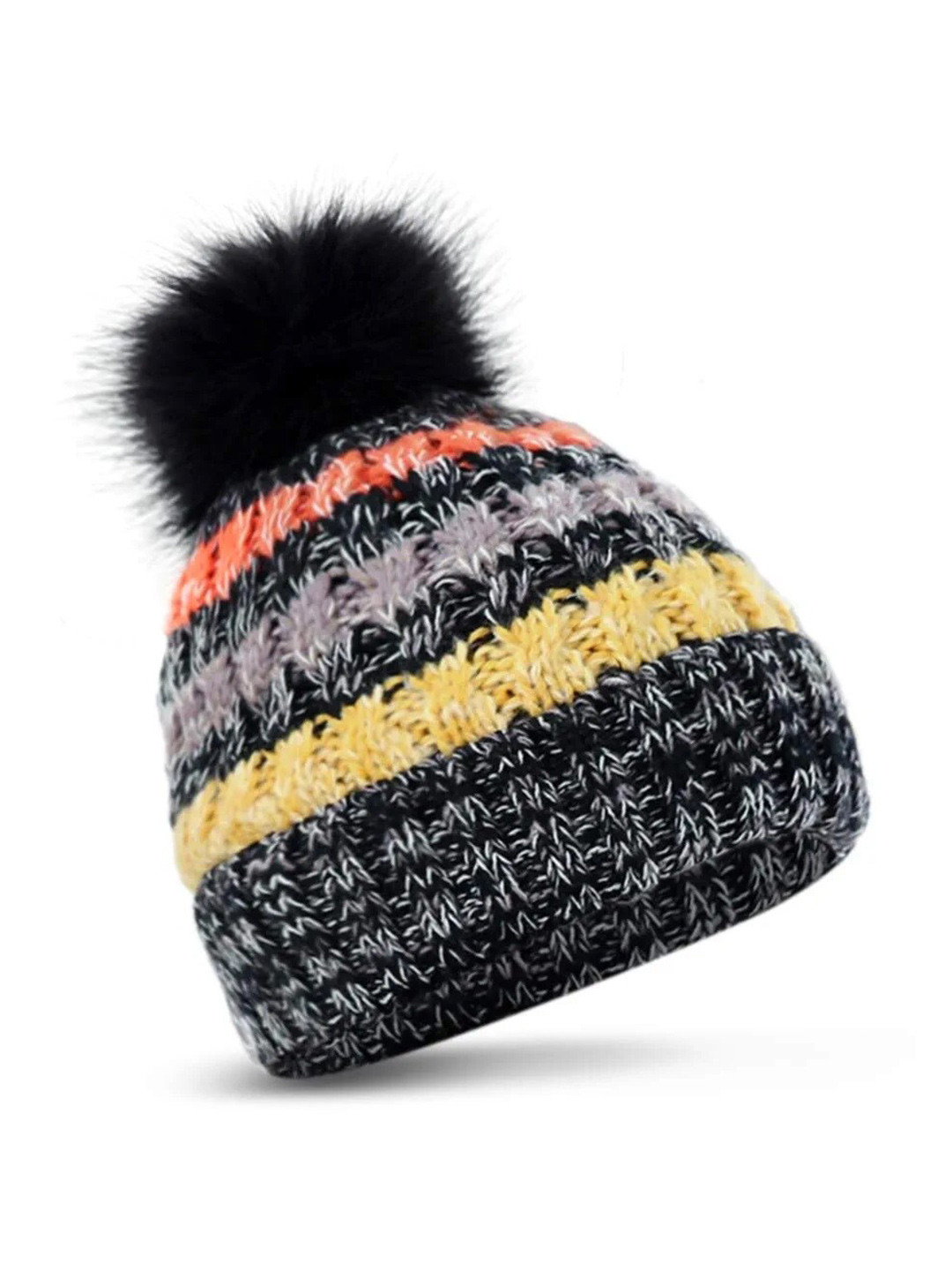 Alexvyan Women Self Design Warm Snow & Wind Proof Knitted Woollen Beanie