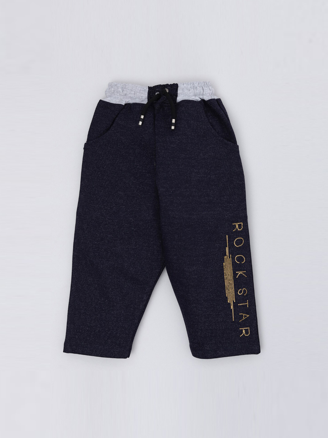 Nottie Planet Boys Typography Printed Mid Rise Regular Fit Cotton Track Pants