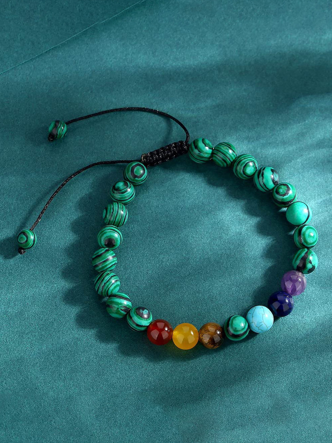 HOT AND BOLD Stone Beaded Link Bracelet