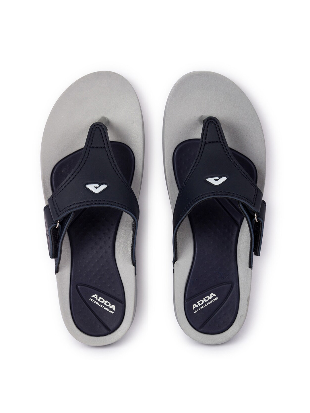 Adda Women Colourblocked Rubber Thong Flip-Flops