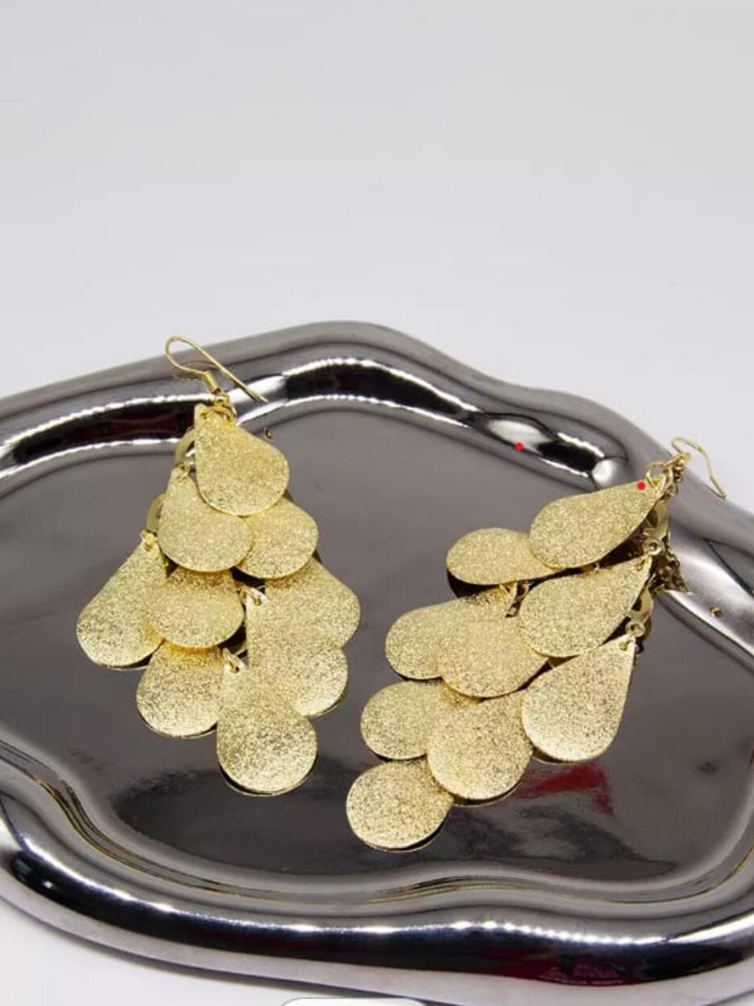 SALTY Gold-Plated Geometric Drop Earrings