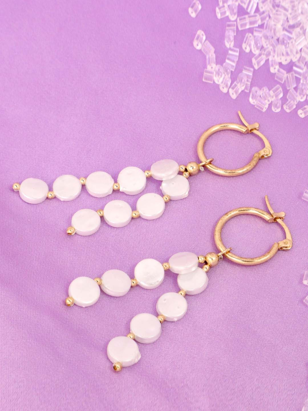 SALTY Gold-Plated Contemporary Tassel Drop Earrings