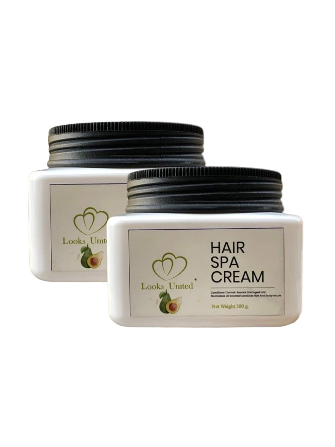 Looks United Set Of 2 Avocado Oil Hair Spa Creams-300gm Each
