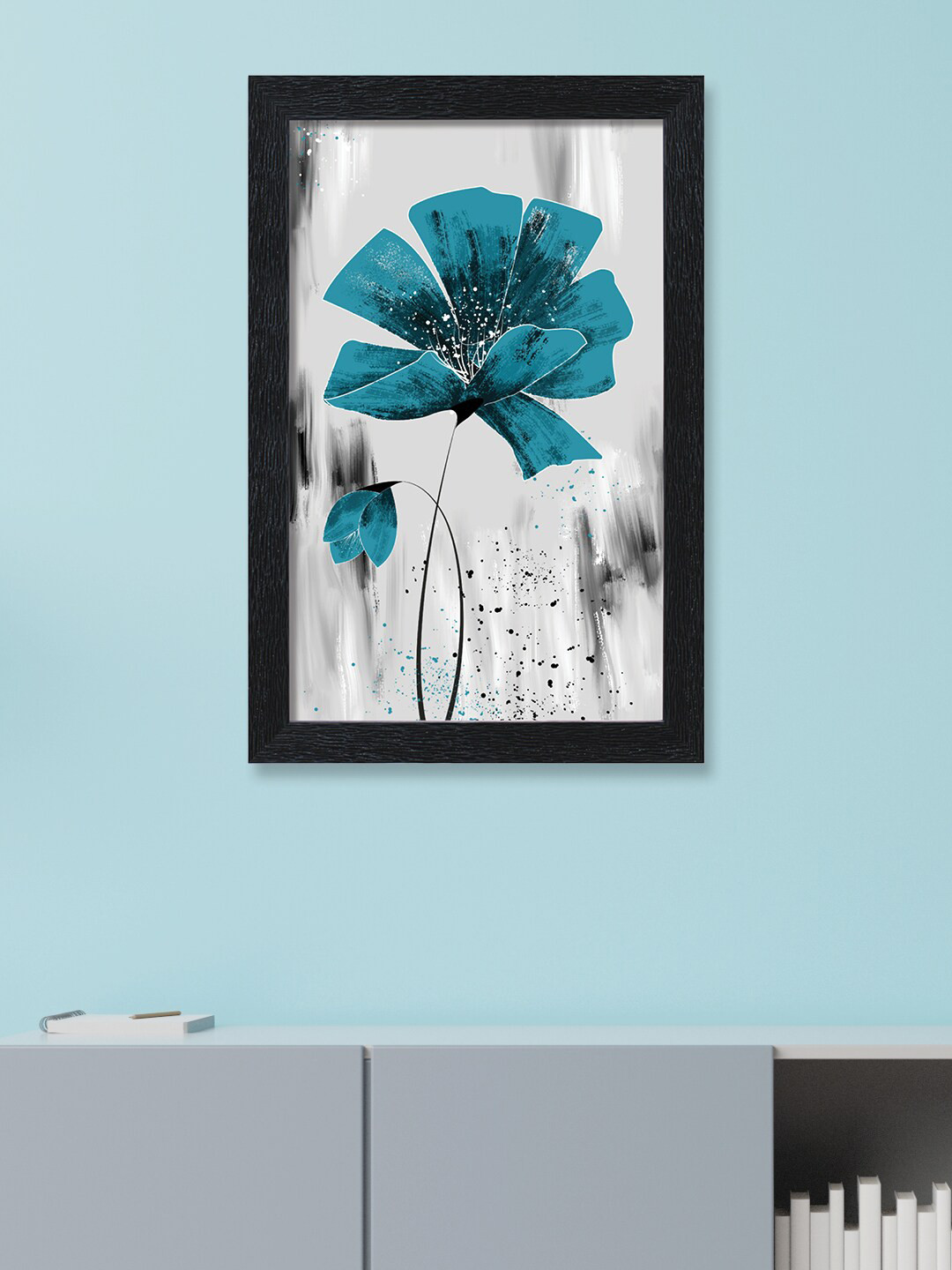 nest ART Flower Synthetic Wood Wall Living Room Rectangle Paintings Wall Art -12 x 18In