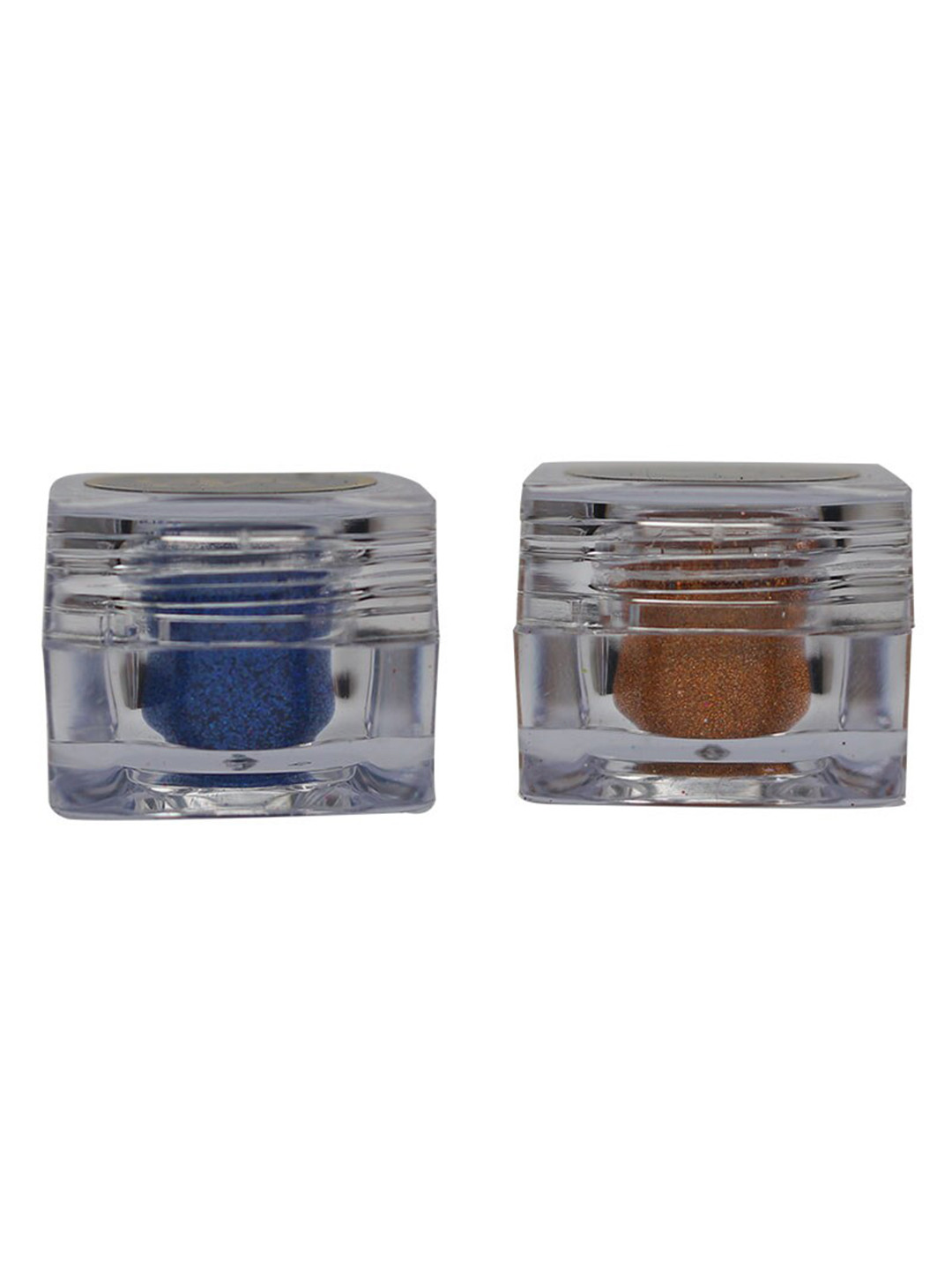 Veoni BELLE Set Of 2 Glitter Eye Shadows 5gm Each - Blue #3 & Orange #6