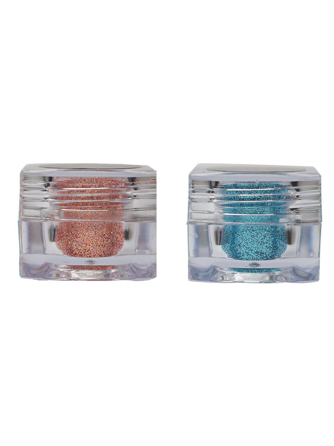 Veoni BELLE Set Of 2 Loose Glitter Eyeshadows-5g Each Peach 11 Turquoise 05