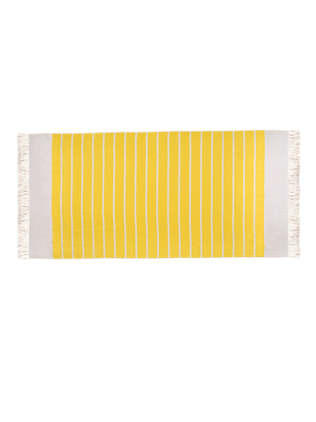MUSH Yellow & White Striped Super Absorbent Pure Bamboo Bath Towel