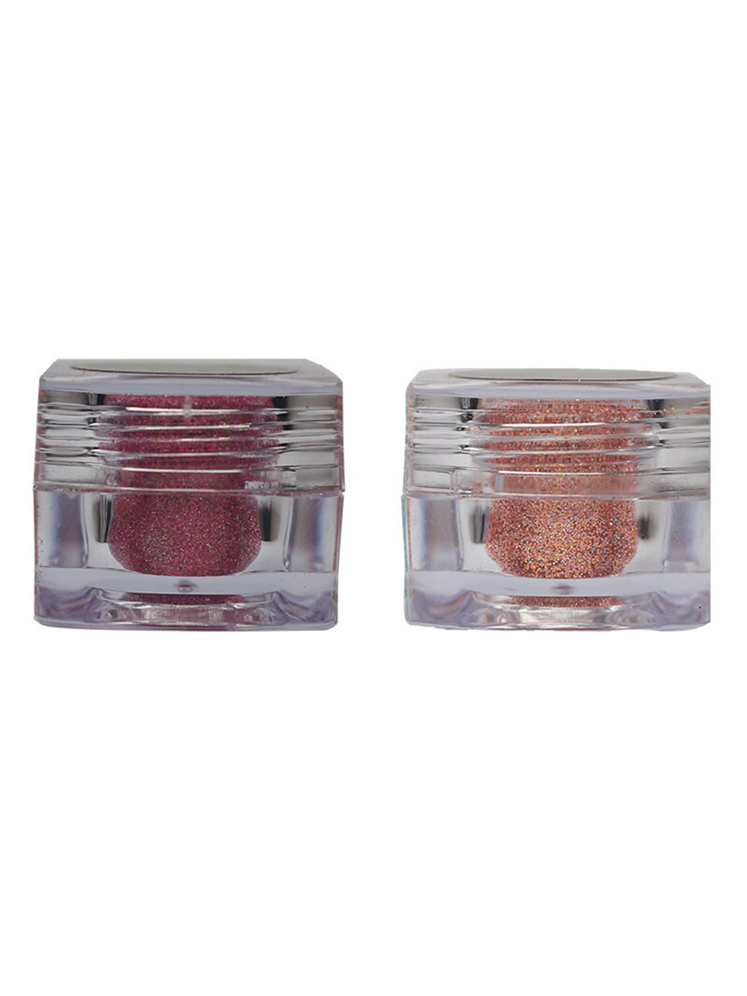 Veoni BELLE Set Of 2 Glitter Eye Shadows 5gm Each - Frozen Pink 19 & Peach 11
