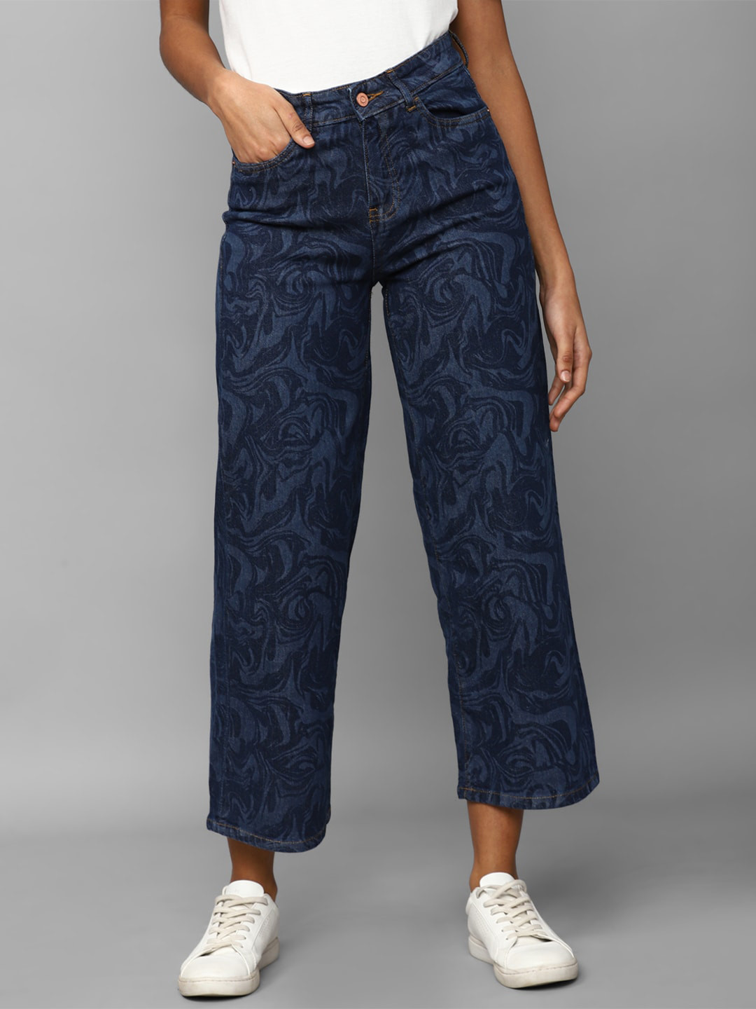 Allen Solly Woman Straight Fit Mid-Rise Jeans