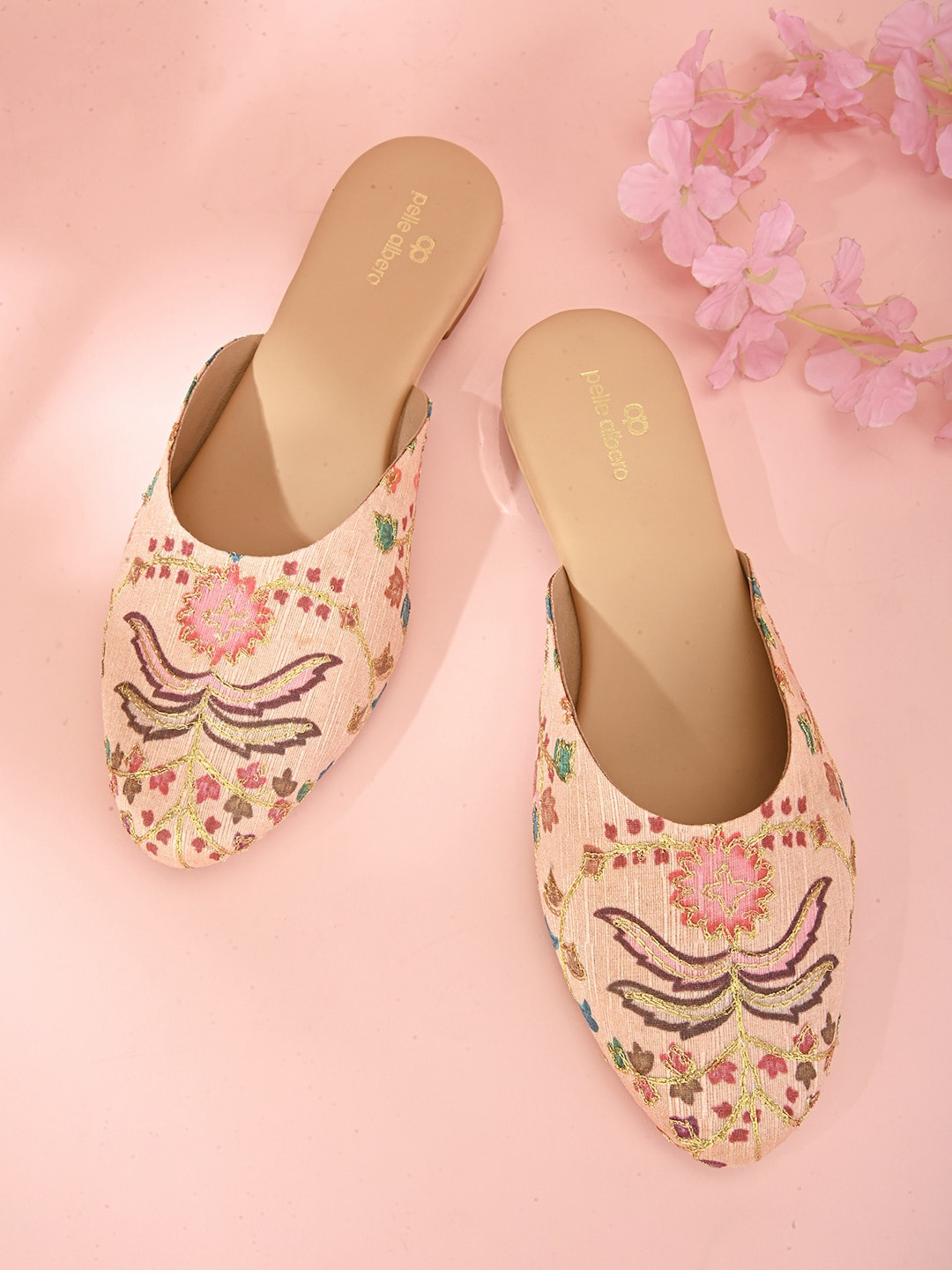 pelle albero Printed Block Heel Mules