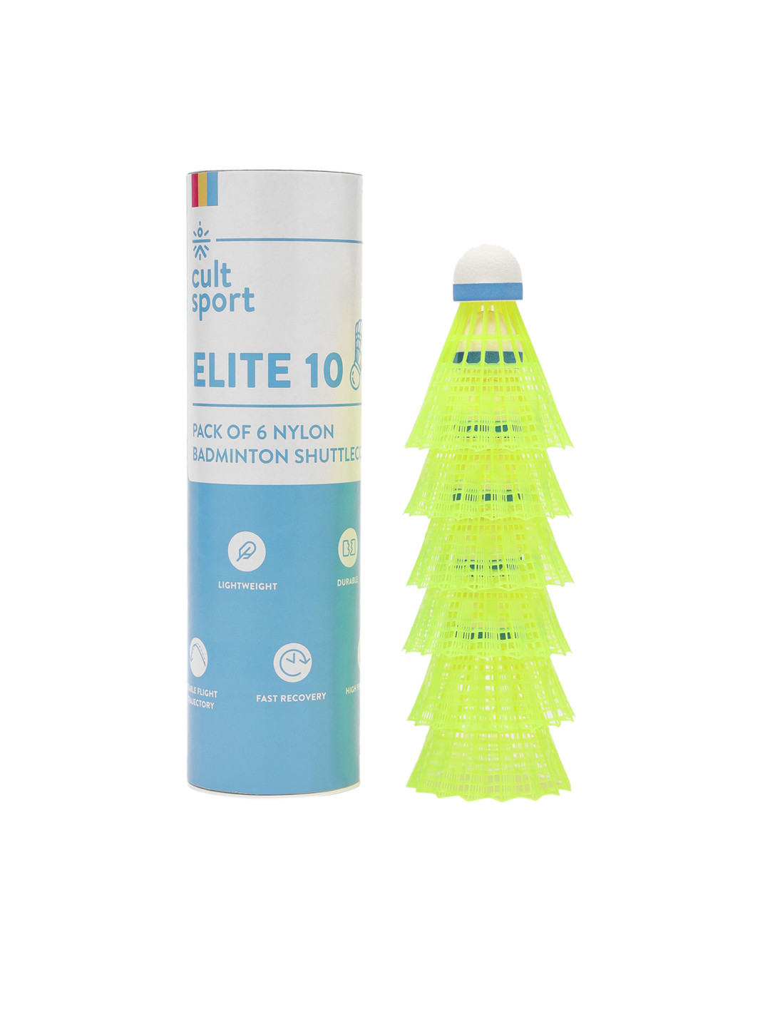 CULT Set Of 6 Elite 10 Lightweight Shuttlecocks