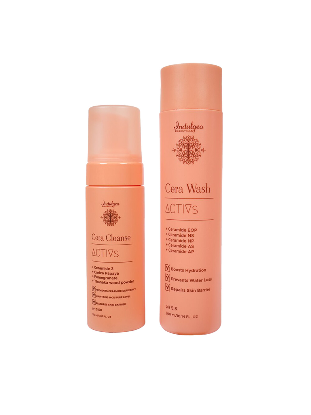 Indulgeo Essentials Set of Cera Cleanse - 150ml + Cera Wash - 300ml - For All Skin Types