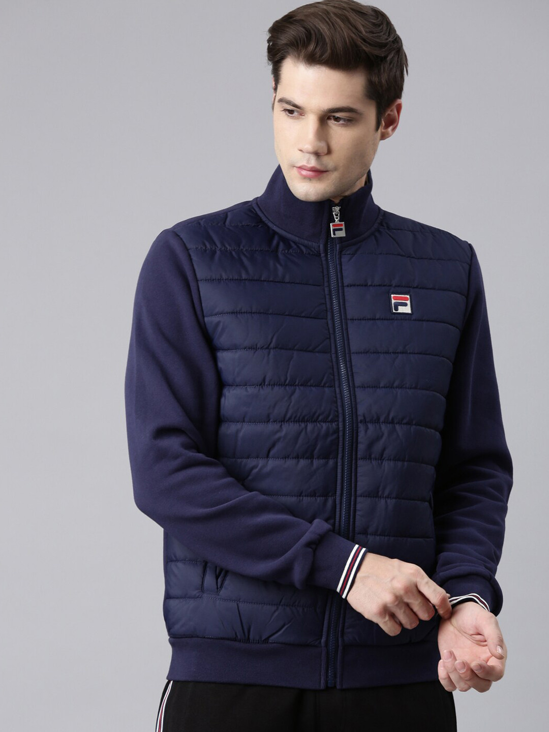 FILA Mock Collar Long Sleeves Puffer Jacket