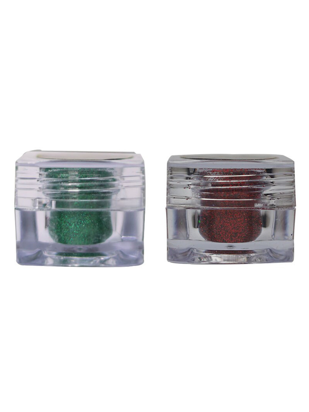 Veoni BELLE Set Of 2 HD Holographic Loose Glitter Eyeshadow 5g Each - Green 12 & Red 2