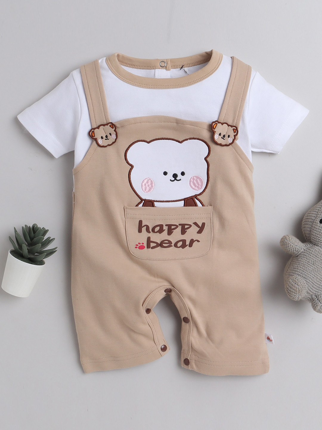 BUMZEE Infant Boys Printed Cotton Rompers