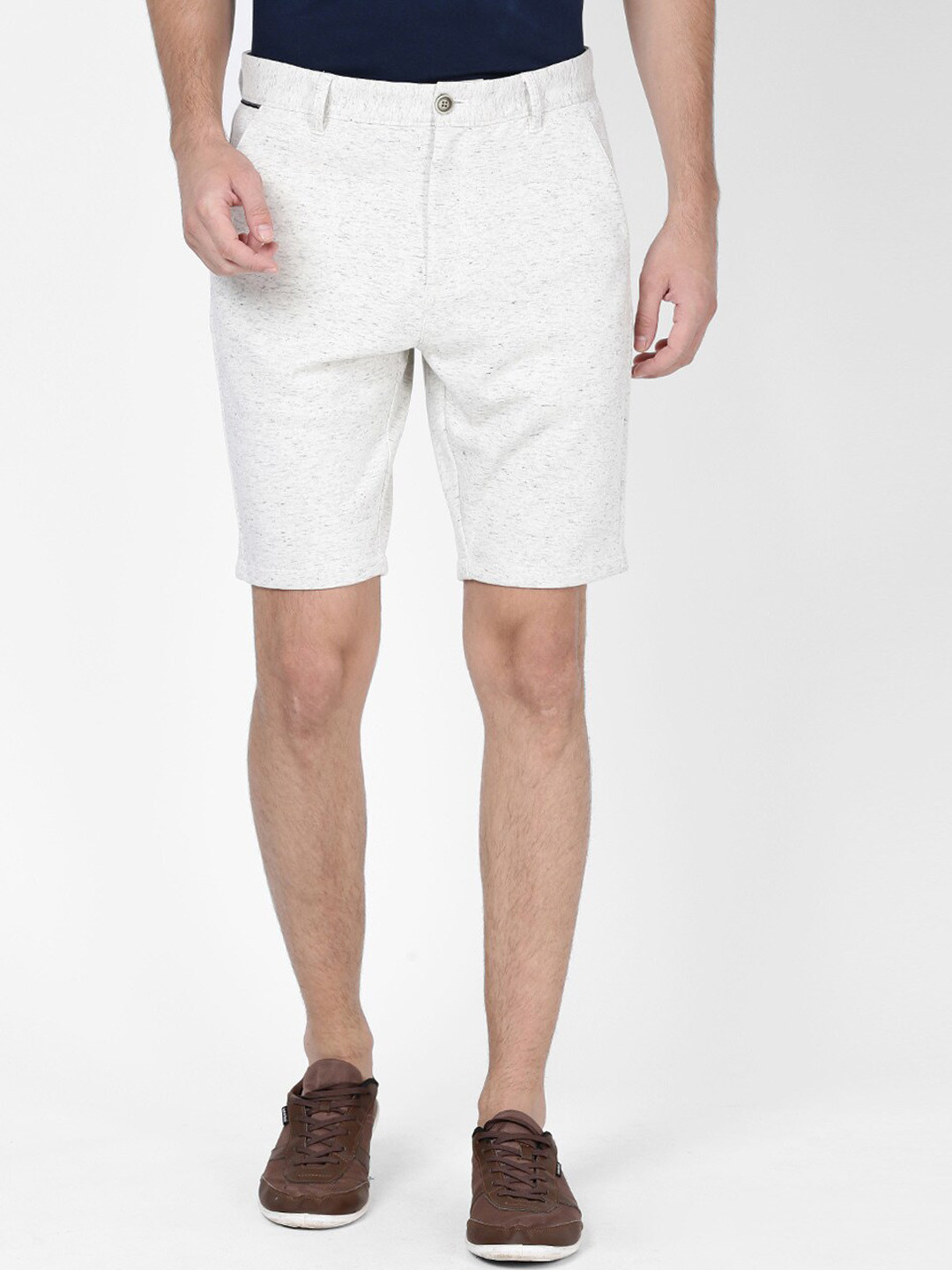 t-base Men Abstract Printed Mid Rise Cotton Chino Shorts