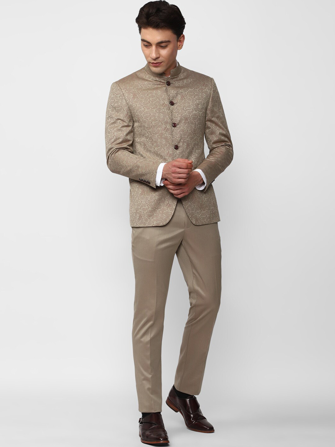Peter England Elite Printed 2-Piece Slim-Fit Suit