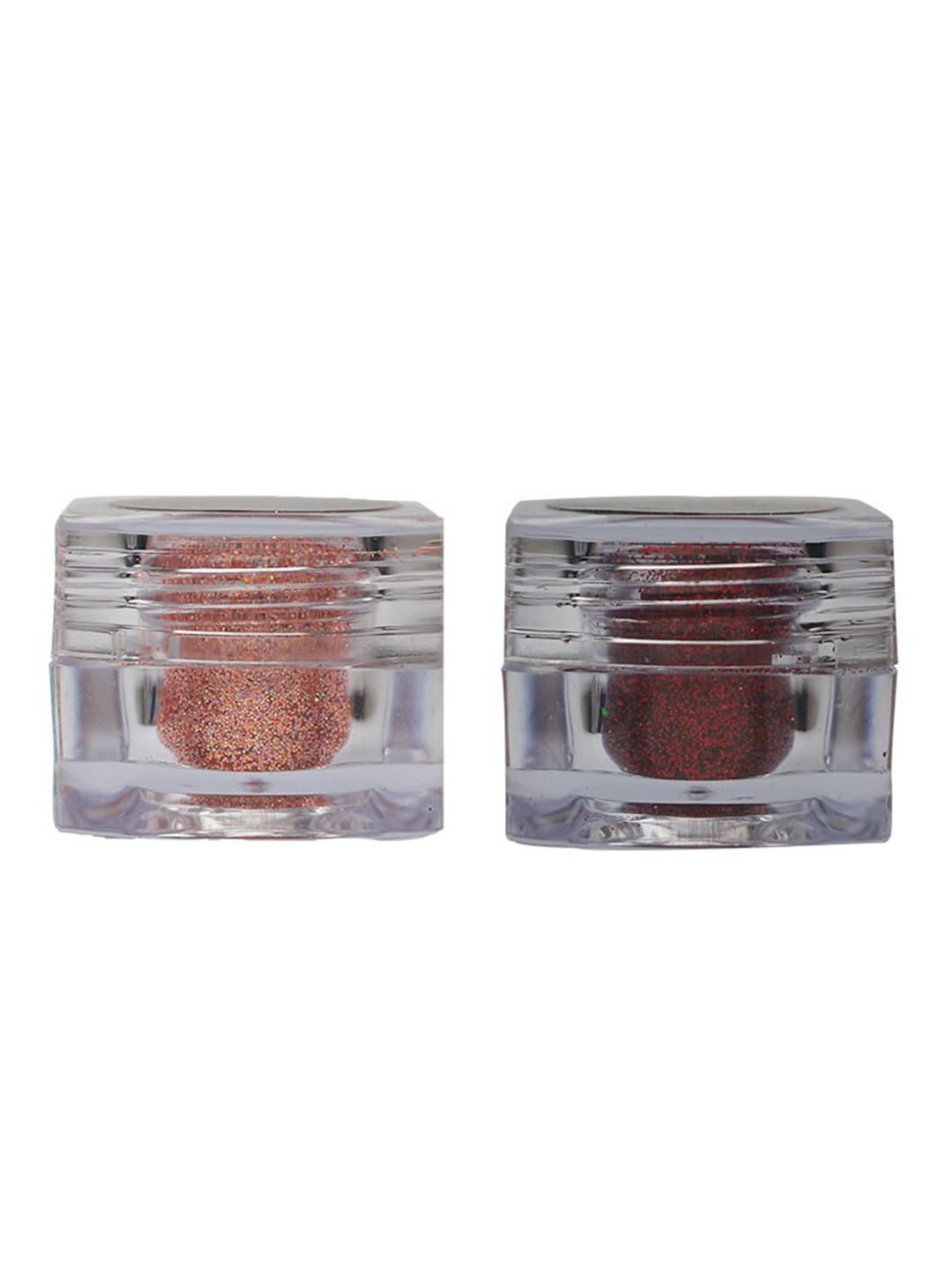 Veoni BELLE Set Of 2 HD Holographic Loose Glitter Eyeshadow - Ruby Red 2 & Peach 11