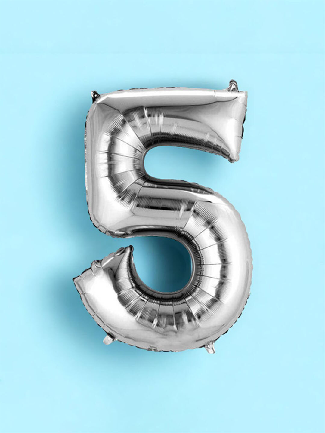 Art Street Silver Number 5 Foil Helium Balloon- 40.64 cm