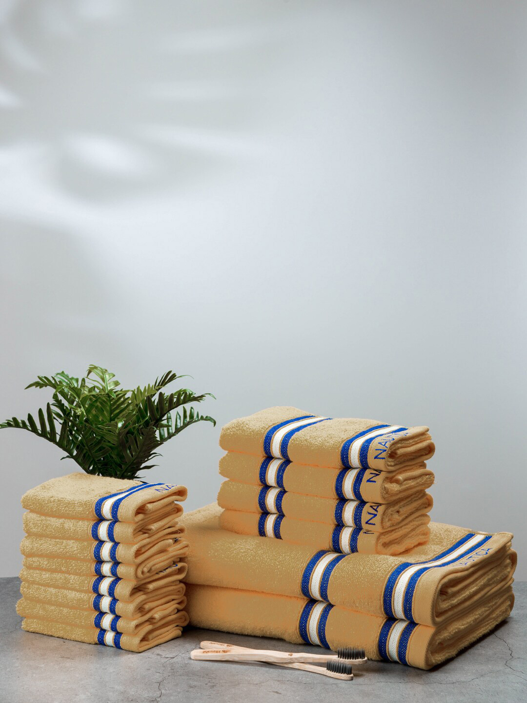 Nautica Beige 14-Pieces Cotton Towel Set