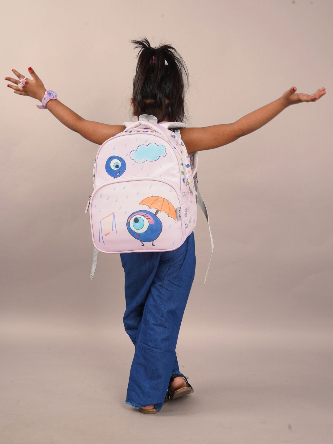 VISMIINTREND Girls Printed Water Resistant School Bag Backpack