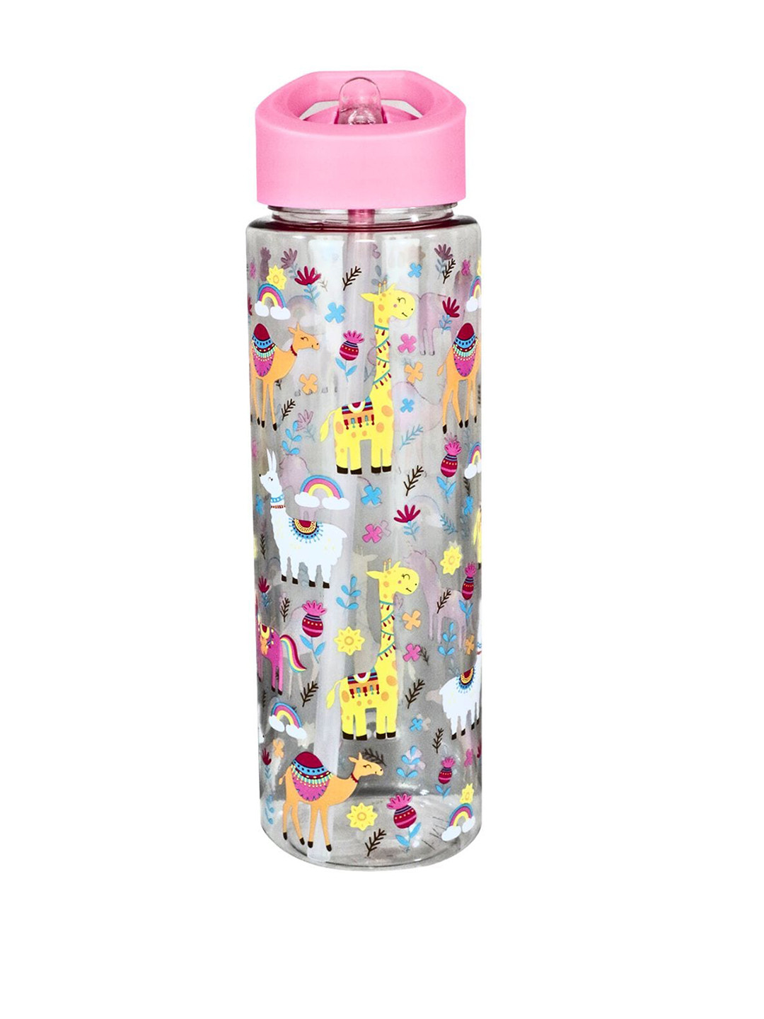 Smily Kiddos Pink Conversational Tritan Single Wall Vacuum Sipper - 750ml