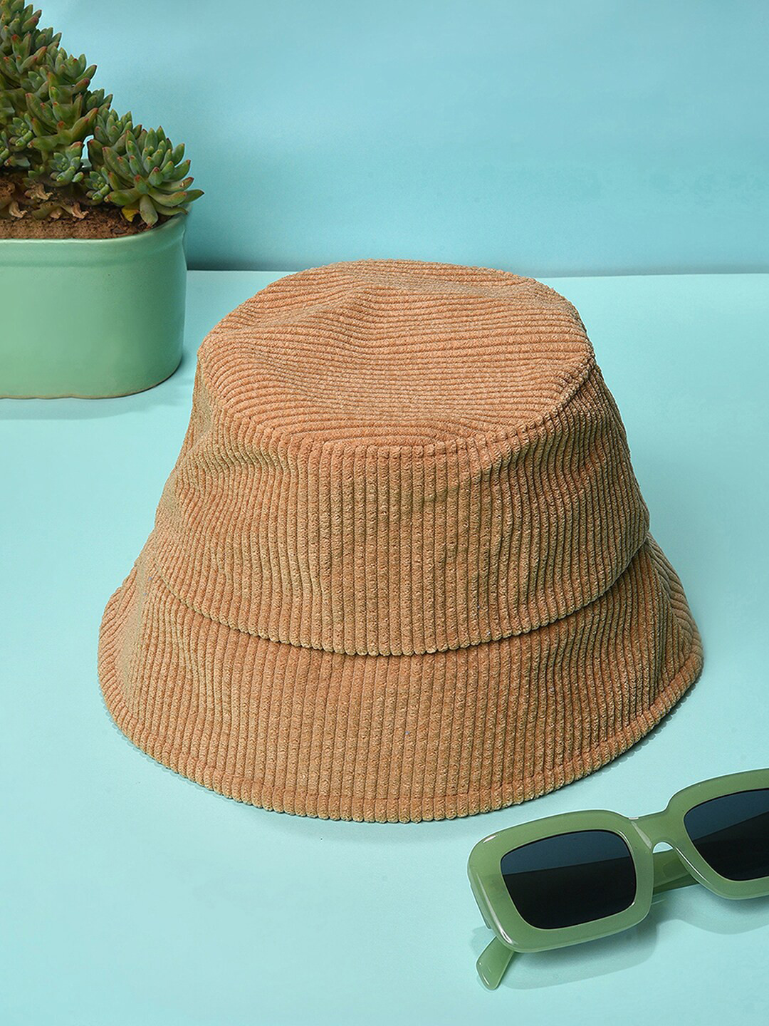 French Accent Men Corduroy Bucket Hat