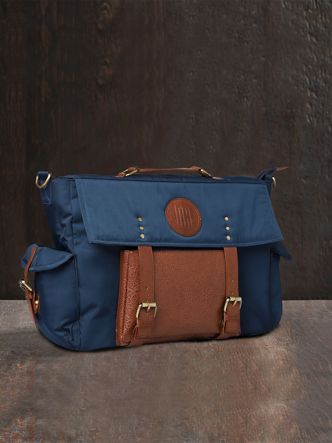 Mona B Colourblocked Messenger Bag With Detachable Sling Strap