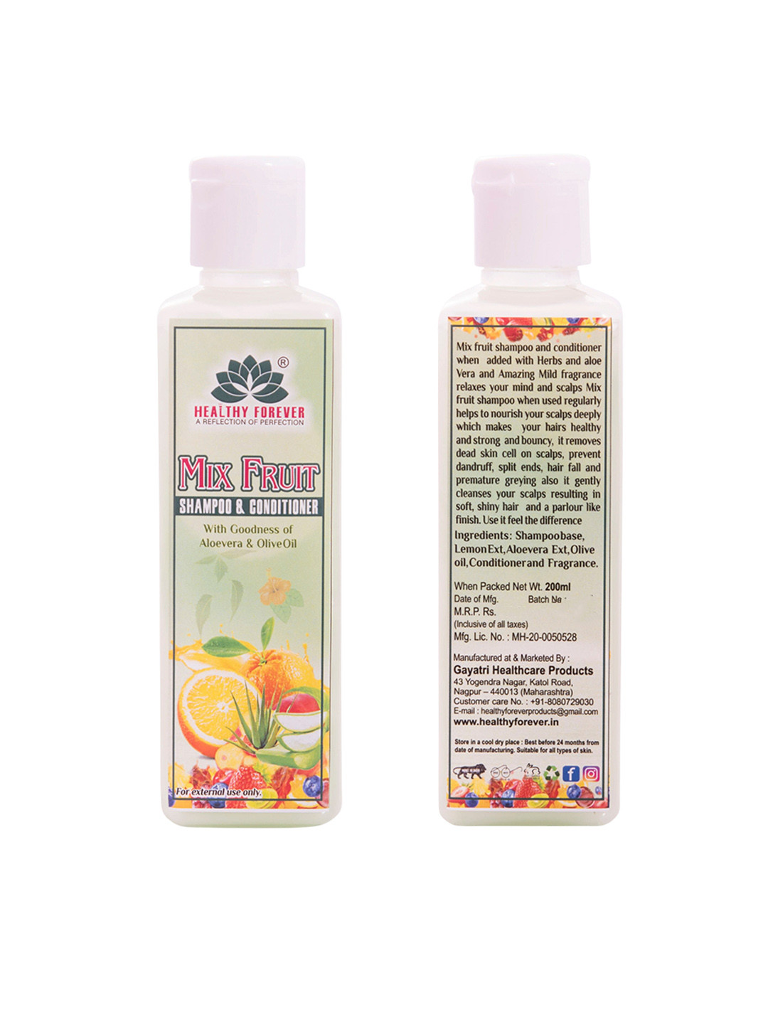 HEALTHY FOREVER Mix Fruit Shampoo & Conditioner 200ml