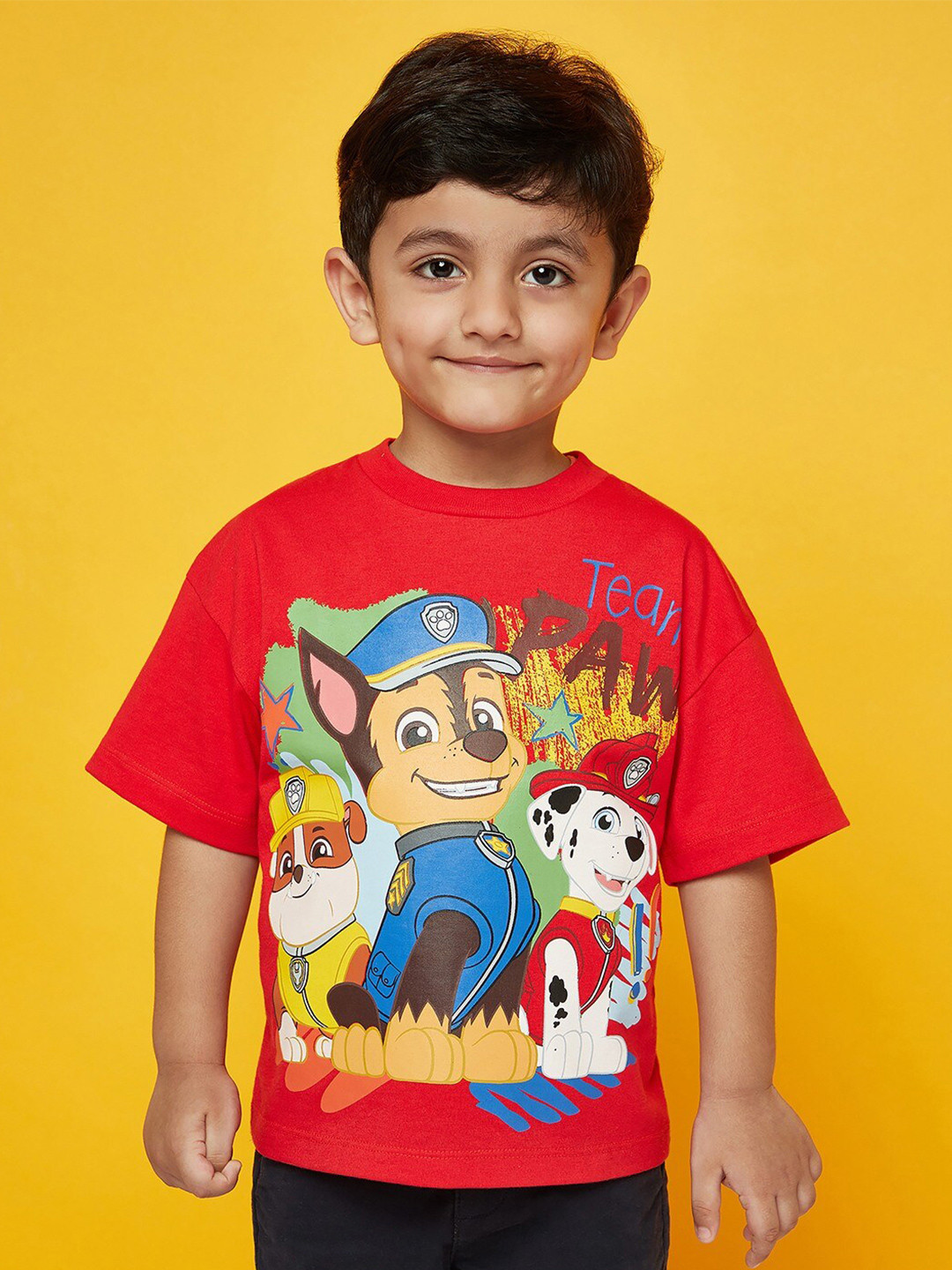 SPUNKIES Boys PAW Patrol Printed Cotton T-shirt