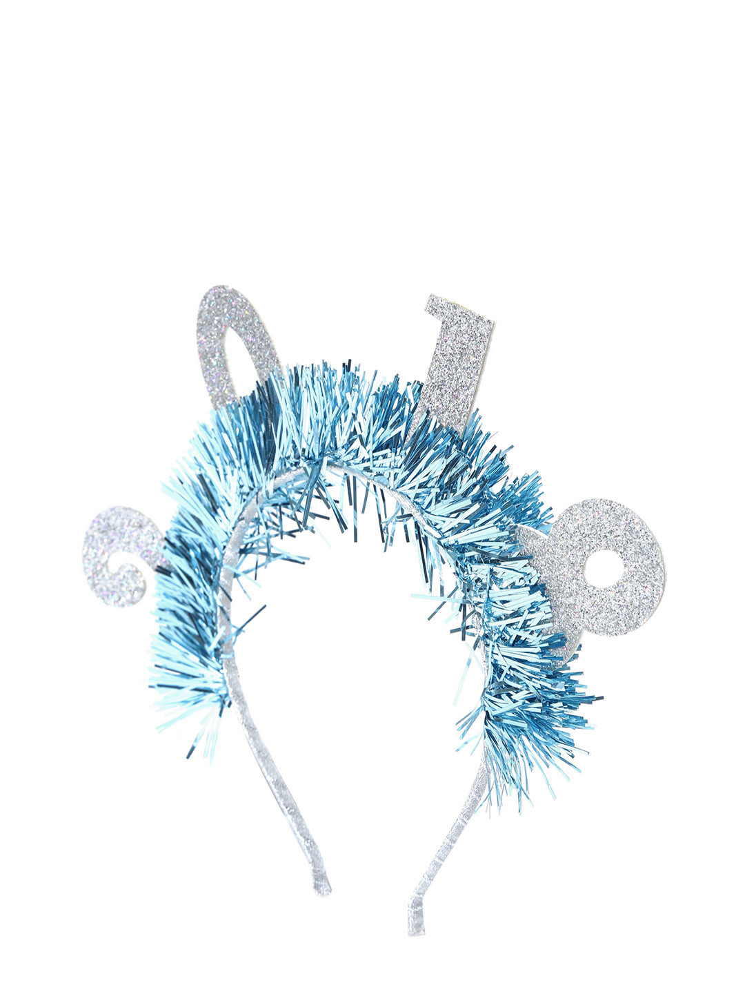 Accessorize Silver-Toned & Blue Shimmer Tasseled Hairband