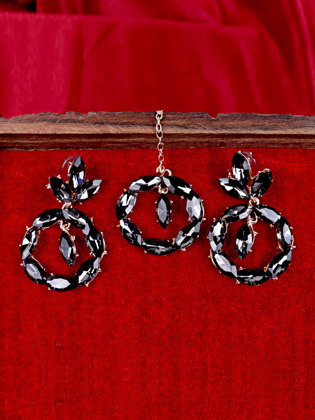 Krelin Gold-Plated Crystal-Studded Rhinestone Jewellery Set