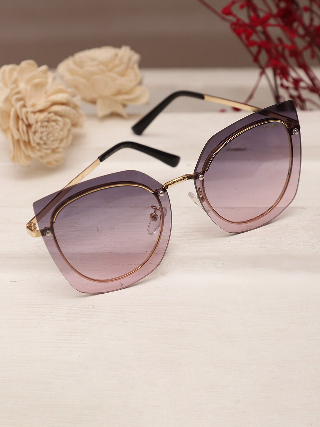 MARC LOUIS Women Butterfly Sunglasses With UV Protected Lens ML B80-345