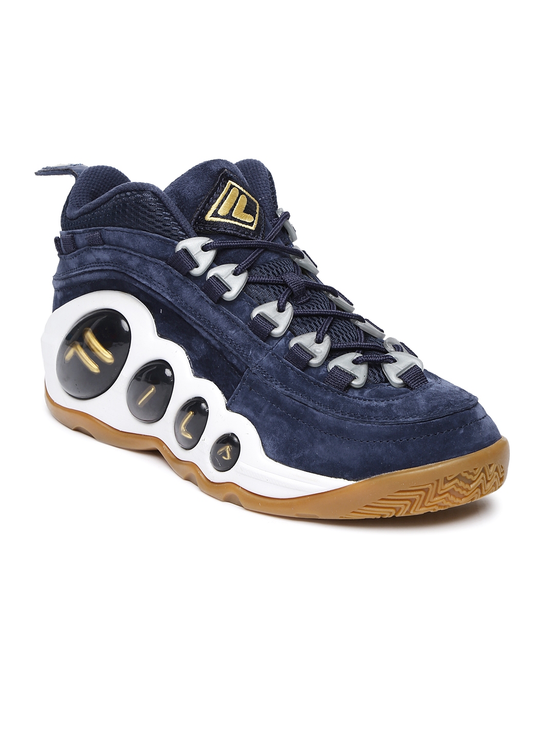 Fila shooter navy blue cheap basketball shoes