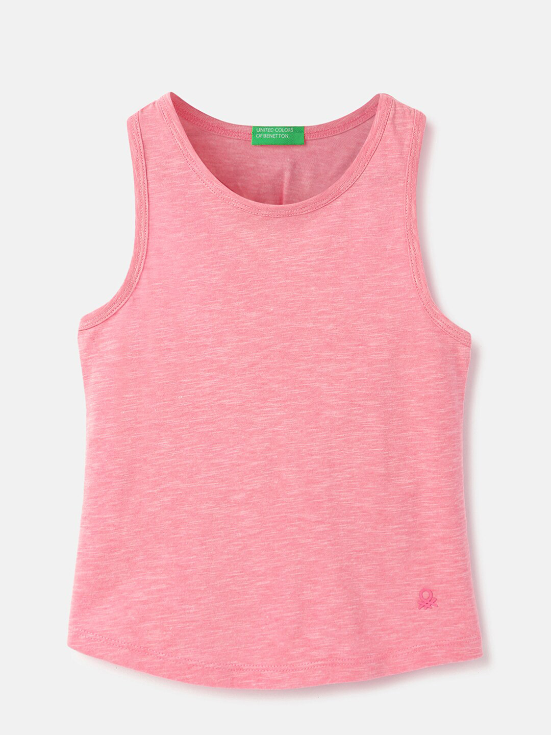 United Colors of Benetton Girls Round Neck Cotton Tank Top