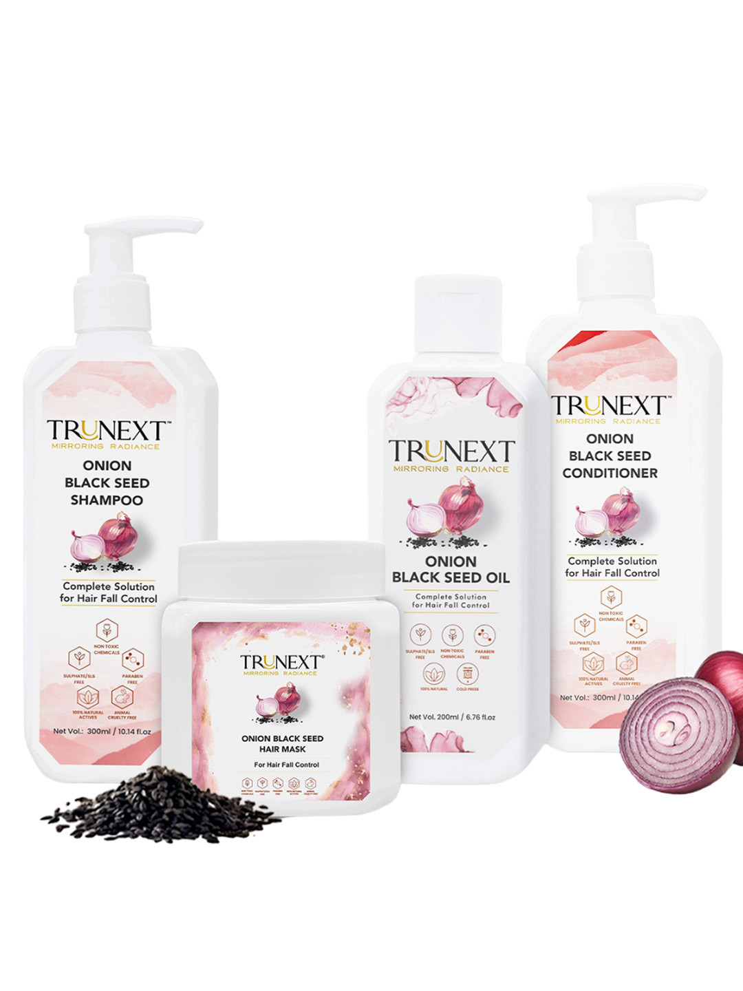 TRUNEXT Set Of 4 Onion Hair Care Kit