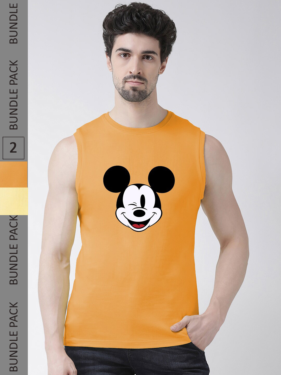 Friskers Pack Of 2 Humoric And Comic Minnie Mouse Printed Slim Fit Pure Cotton T-Shirts