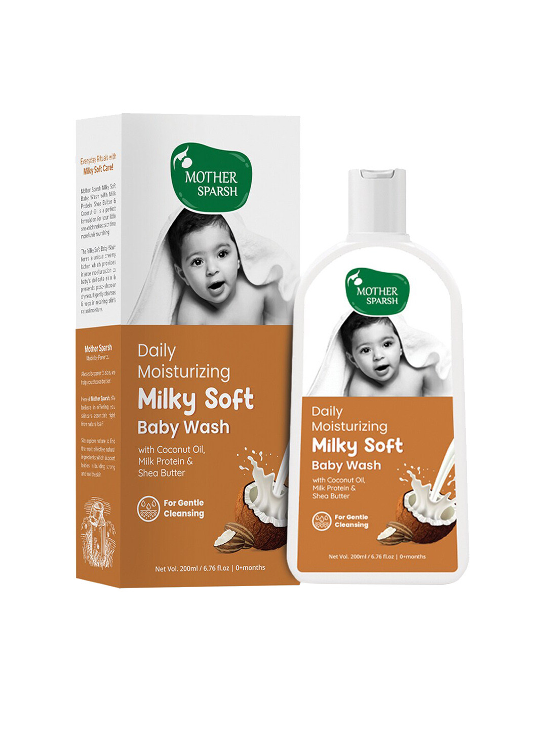 Mother Sparsh Kids Daily Moisturising  Milky Soft Baby Wash-200ml