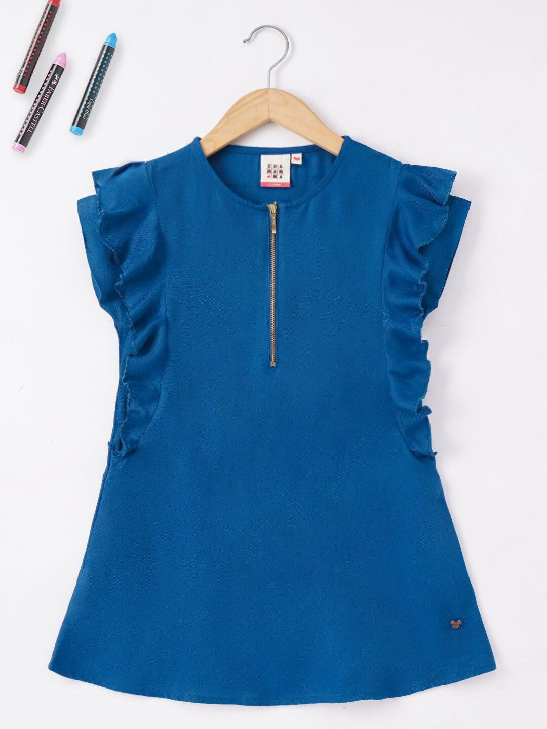 Ed-a-Mamma Girls Flutter Sleeve A-Line Dress