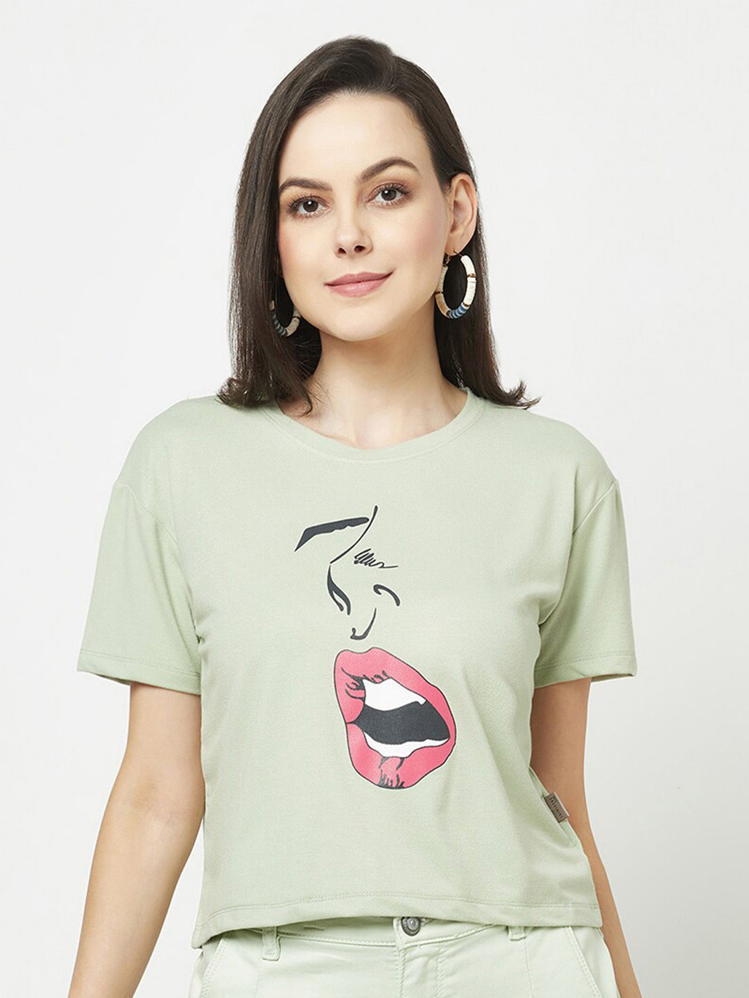 Crimsoune Club Women Graphic Printed T-shirt