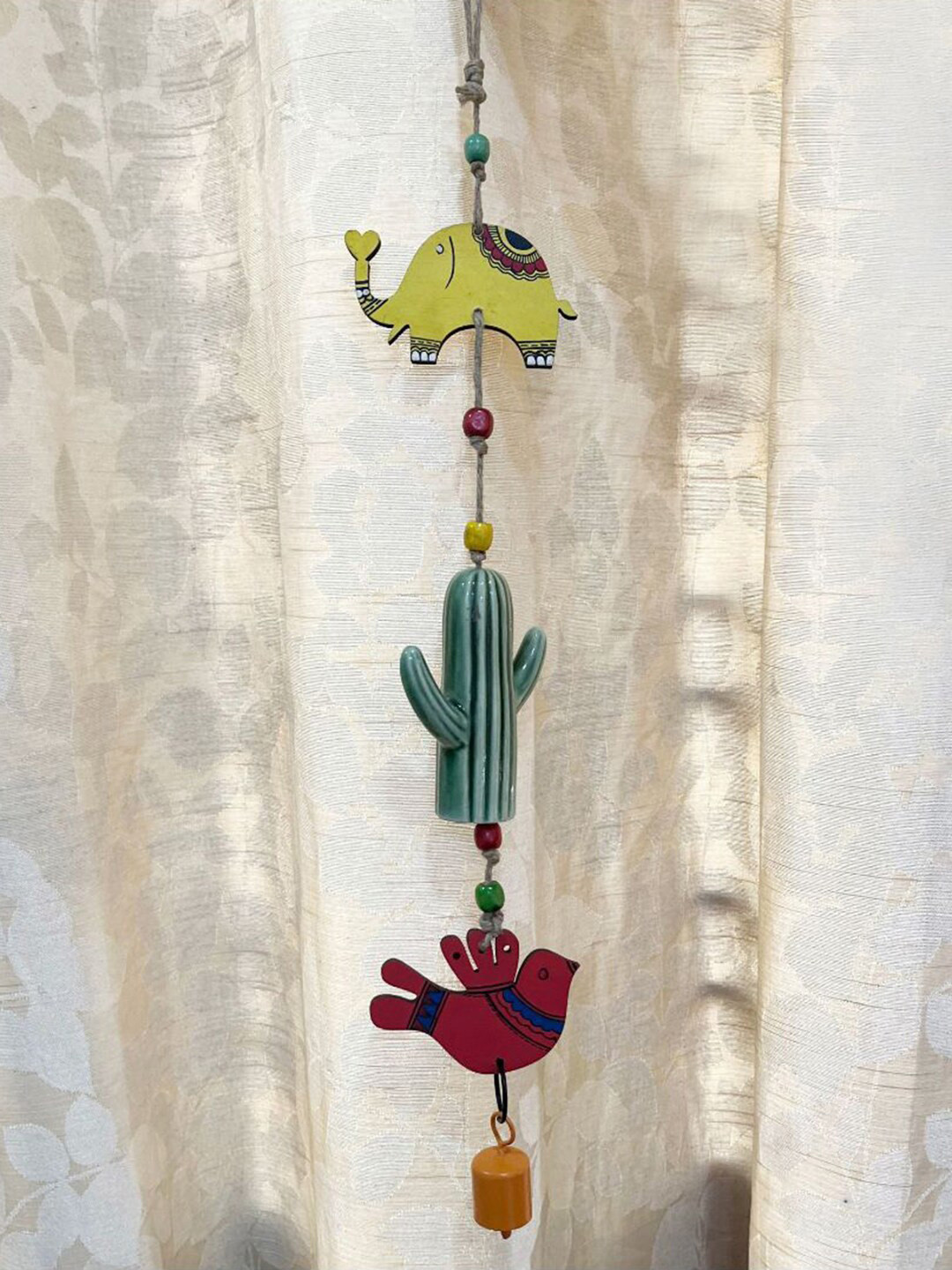 AAKRITI ART CREATIONS Red & Animal Windchime